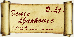 Denis LJupković vizit kartica